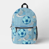Sneakers und Fußball zurück zur Schule Bedruckter Rucksack (Vorderseite)