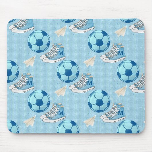 Sneakers und Fußball zurück zur Schule Mousepad (Vorne)