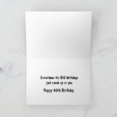 SNEAKY 40. GEBURTSTAG KARTE (Innenseite)