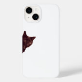 “Sneaky Black Cat Peeking Phone Case” Case-Mate iPhone Hülle (Rückseite)