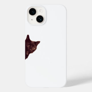 “Sneaky Black Cat Peeking Phone Case” Case-Mate iPhone 14 Hülle