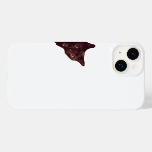 “Sneaky Black Cat Peeking Phone Case” Case-Mate iPhone Hülle (Rückseite (Horizontal))