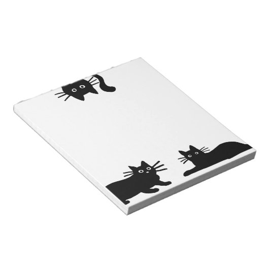Sneaky Black Cats | Coole Kitty Cat Lover's Funny Notizblock (angewinkelt)