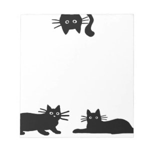 Sneaky Black Cats Coole Kitty Cat Lover's Funny Notizblock