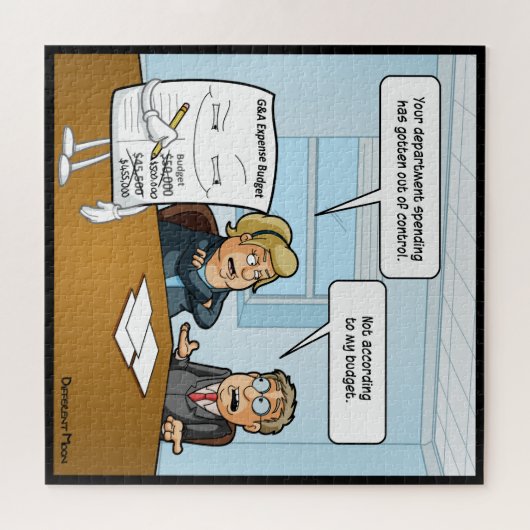 Sneaky Budget Funny Jigsaw Puzzle (Horizontal)