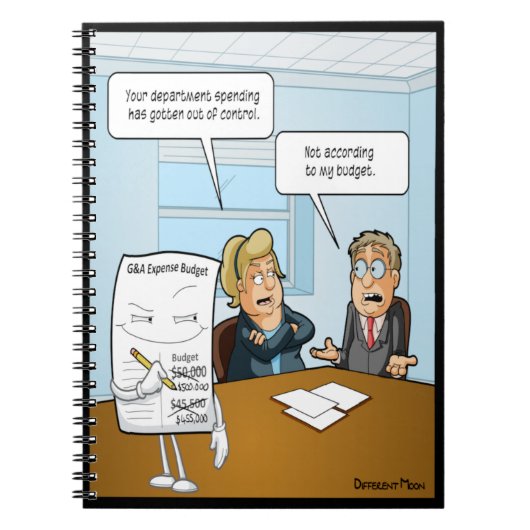 Sneaky Budget Funny Notebook Notizblock (Vorderseite)