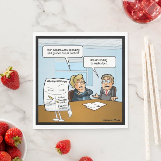 Sneaky Budget Funny Party Napkins Serviette (Beispiel)