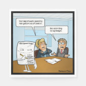 Sneaky Budget Funny Party Napkins Serviette (Vorderseite)