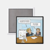 Sneaky Budget Funny Square Magnet (Vorderseite/Rückseite)