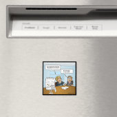 Sneaky Budget Funny Square Magnet (In Situ (Geschirrspüler))