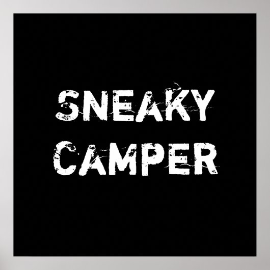 Sneaky Camper. Gamer Poster (Vorne)