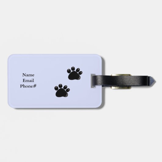 Sneaky Cartoon Cat Gepäckanhänger (Rückseite horizontal)