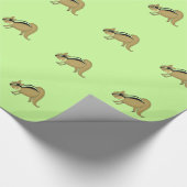 Sneaky Cartoon Chipmunk Geschenkpapier (Ecke)