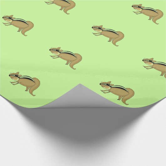 Sneaky Cartoon Chipmunk Geschenkpapier (Ecke)
