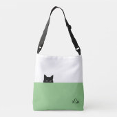 Sneaky Cat Crossbody Bag Tragetaschen Mit Langen Trägern (Rückseite)
