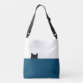 Sneaky Cat Crossbody Bag Tragetaschen Mit Langen Trägern (Rückseite)