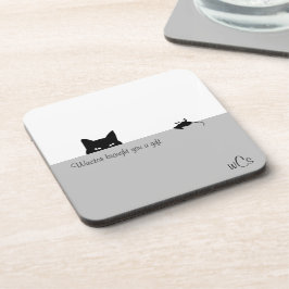 Sneaky Cat hat dir ein Geschenk gemacht Getränkeuntersetzer