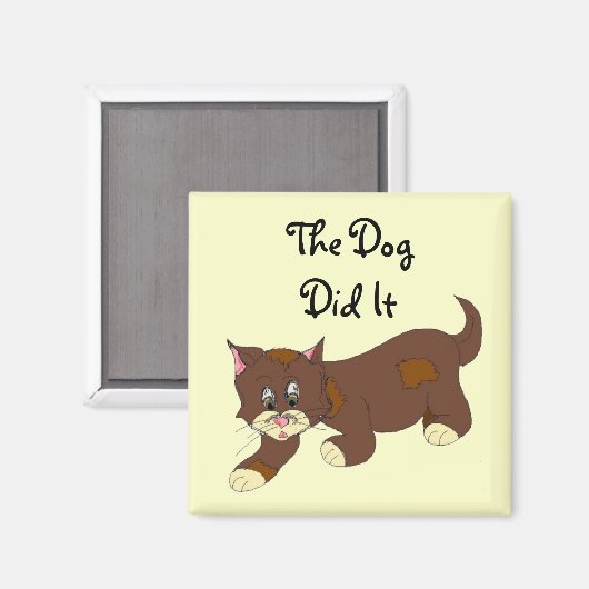 Sneaky Cat Magnet (Vorderseite/Rückseite)