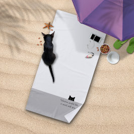 Sneaky Cat möchte ein Wort Strandtuch