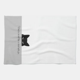 Sneaky Cat möchte gerne ein Wort mit Ihnen Geschirrtuch