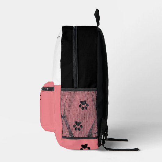 Sneaky Cat Pink Bedruckter Rucksack (Rechts)