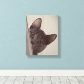 "Sneaky Cat" Print on Stretched Leinwand (Insitu (Holzboden))