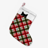 Sneaky Cat Royal Stewart Tartan Kariert Kleiner Weihnachtsstrumpf (Vorderansicht (hängend))