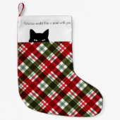 Sneaky Cat Royal Stewart Tartan Kariert Kleiner Weihnachtsstrumpf (Vorderseite)