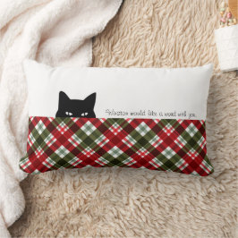 Sneaky Cat Royal Stewart Tartan Kariert Lendenkissen