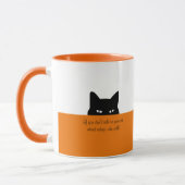 Sneaky Cat Sprechen Sie mit Ihrer Cat Tasse Orange (Links)