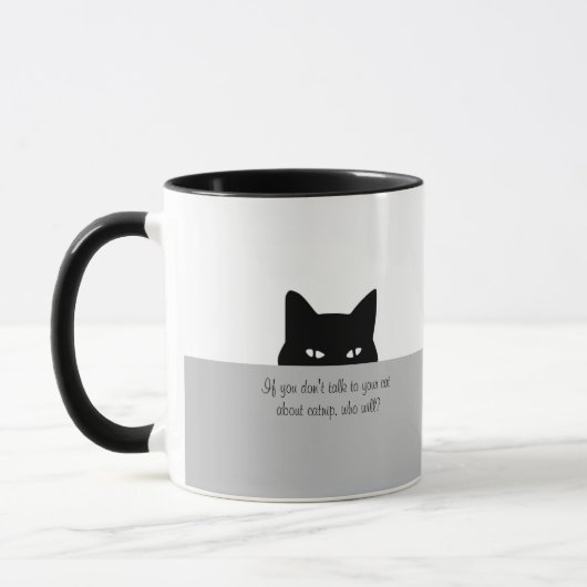 Sneaky Cat Sprechen Sie mit Ihrer Cat-Tasse Tasse (Links)