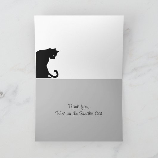 Sneaky Cat Touchy Feely Card Karte (Innenseite)