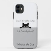 Sneaky Cat Touchy Feely Case-Mate iPhone Case (Rückseite)