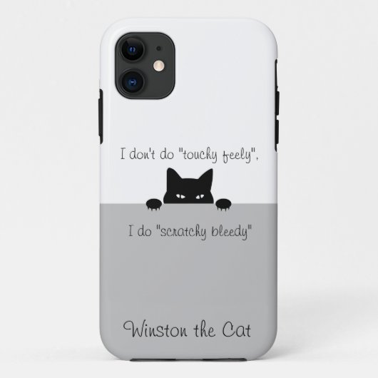 Sneaky Cat Touchy Feely Case-Mate iPhone Case (Rückseite)