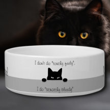 Sneaky Cat Touchy Feely Keramik Pet Bowl
