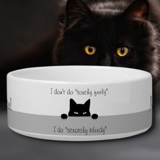 Sneaky Cat Touchy Feely Keramik Pet Bowl Napf