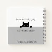 Sneaky Cat Touchy Feely Notebook Notizblock (Rückseite)