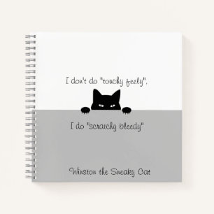 Sneaky Cat Touchy Feely Notebook Notizblock