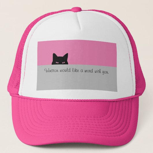 Sneaky Cat Trucker Hat Truckerkappe (Vorderseite)