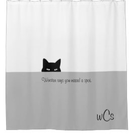 Sneaky Cay denkt, Sie haben einen Spot verpasst Duschvorhang