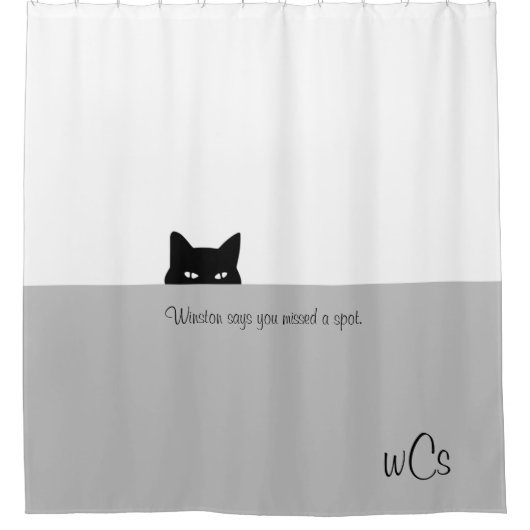 Sneaky Cay denkt, Sie haben einen Spot verpasst Duschvorhang (Vorderseite)