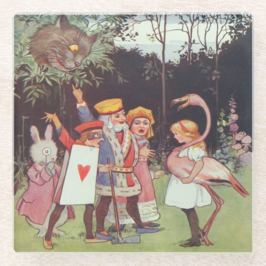 Sneaky Cheshire Cat - Glass Untersetzer (Vorderseite)