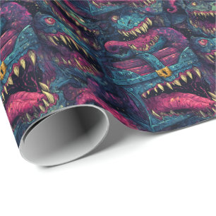 Sneaky Chest Mimic D&D-Monster Geschenkpapier