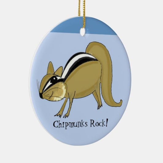 Sneaky Chipmunk Keramik Ornament (Rechts)