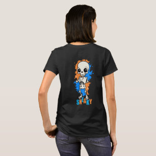 Sneaky Cute Skeleton Damen Halloween T-Shirt   S