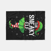 Sneaky Elf Christmas Girls Women Elf Squad Xmas Fa Fleecedecke (Vorderseite (Horizontal))