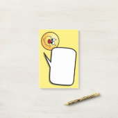 Sneaky Face Grumpey Post-it Klebezettel (Auf Schreibtisch)