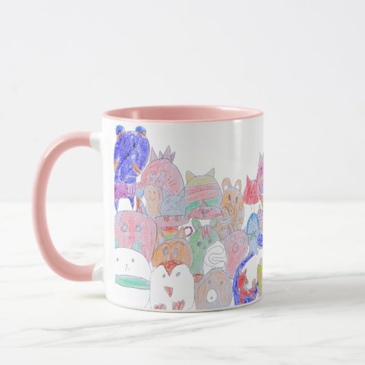Sneaky Fox Child Zeichnend Cartoon für Kinder Tasse (Links)