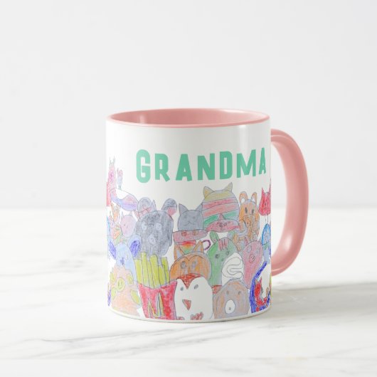 Sneaky Fox Child Zeichnend Cartoon für Kinder Tasse (VorderseiteRechts)