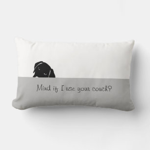 Sneaky Hundegedanken, wenn ich ein Couchwurfkissen Lendenkissen